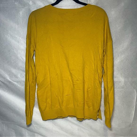 Boden Mustard Yellow Wool Blend Side Buttons Jumper Sweater Size S women’s small - Picture 8 of 9